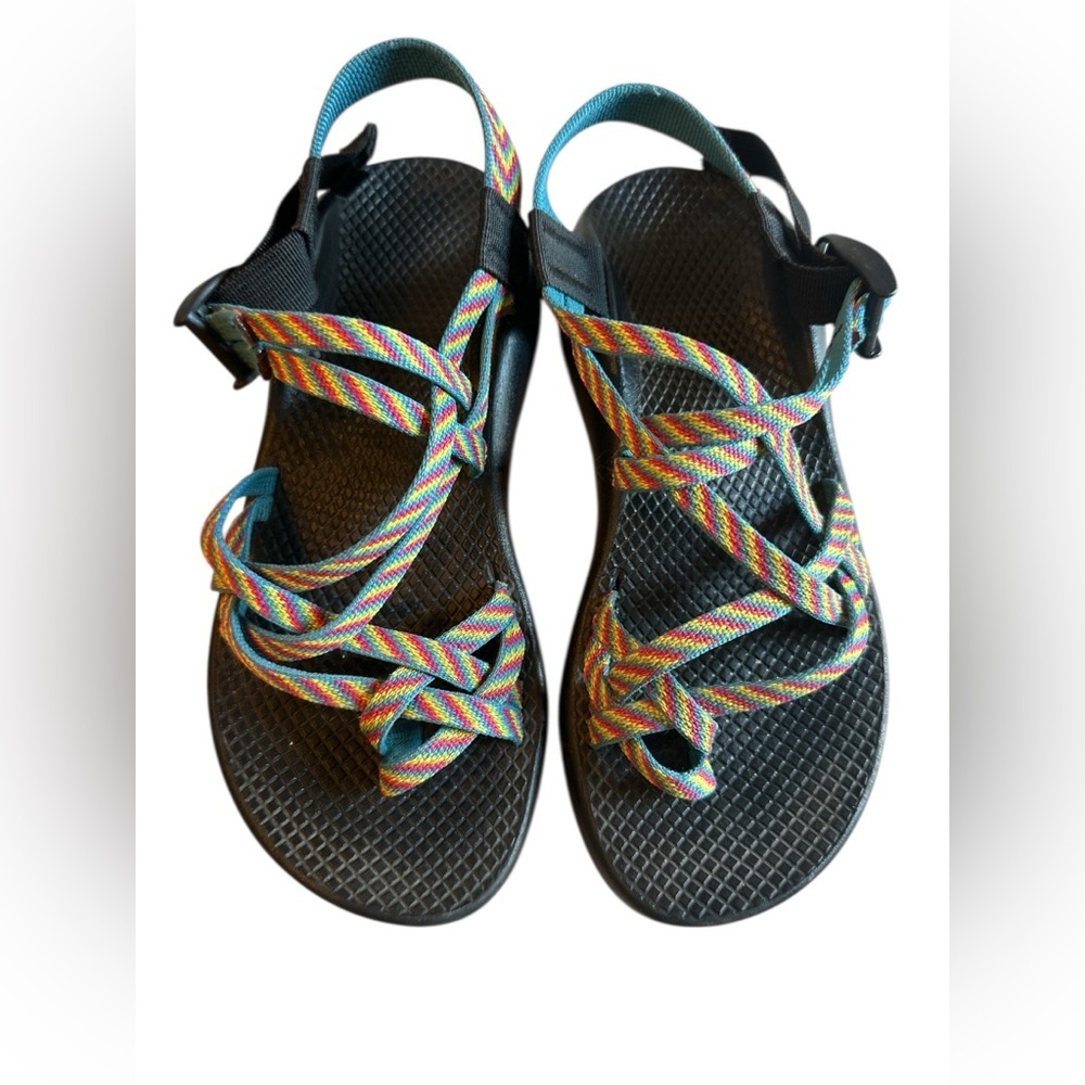 Chaco ZX 2 Rainbow Yampa Fiesta Hiking Water Vibram Strappy Sandals Women Sz 7